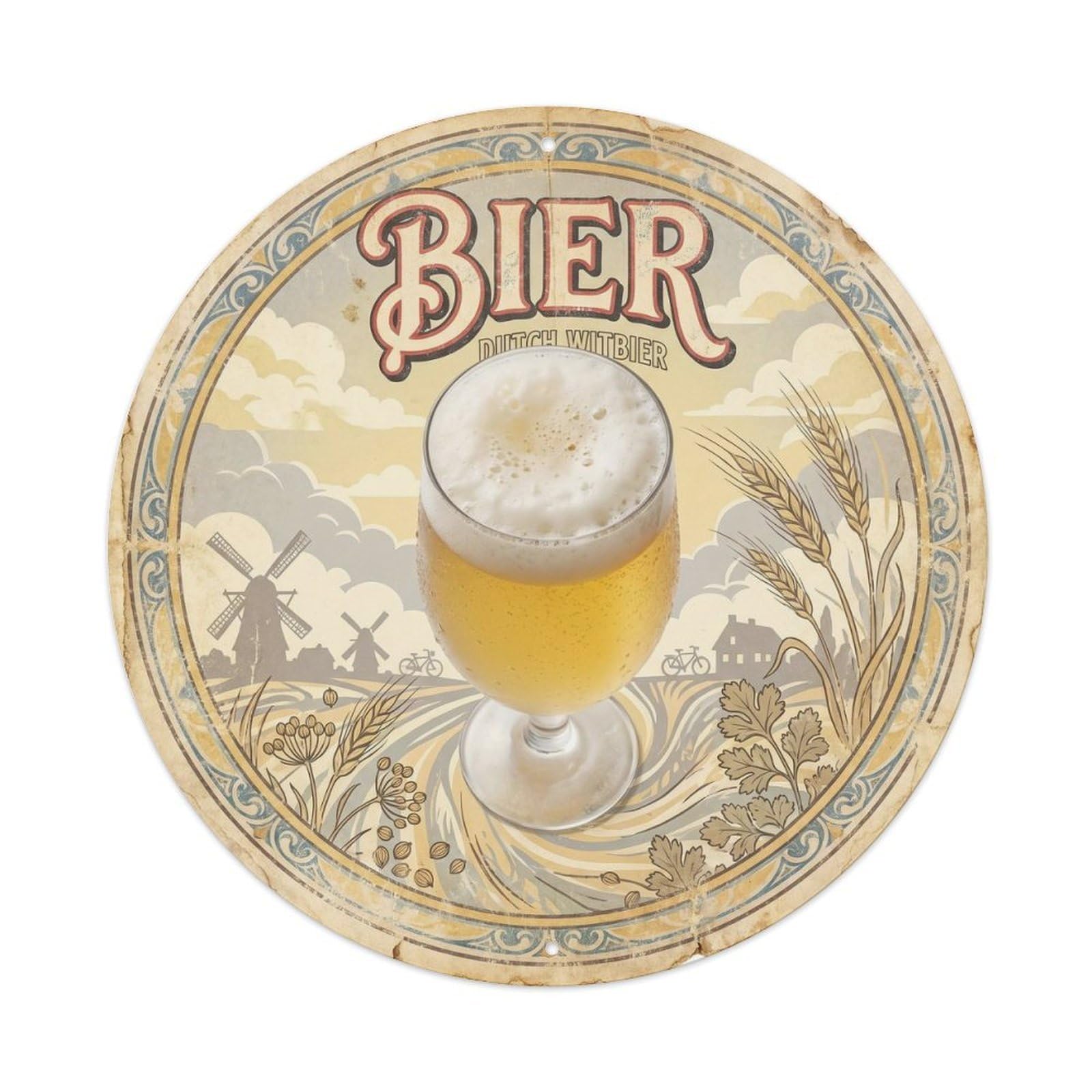 Brew House Beer Culture Dutch Travel Heritage Cafe Metal Tin Sign
