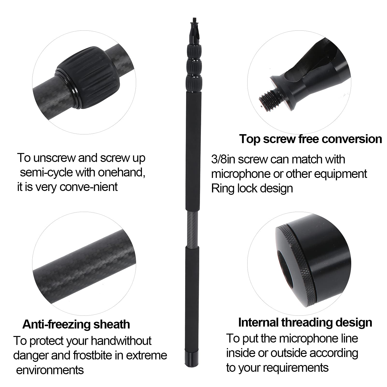 Amazon.co.jp: マイクブームスティック 3.12mカーボンファイバー