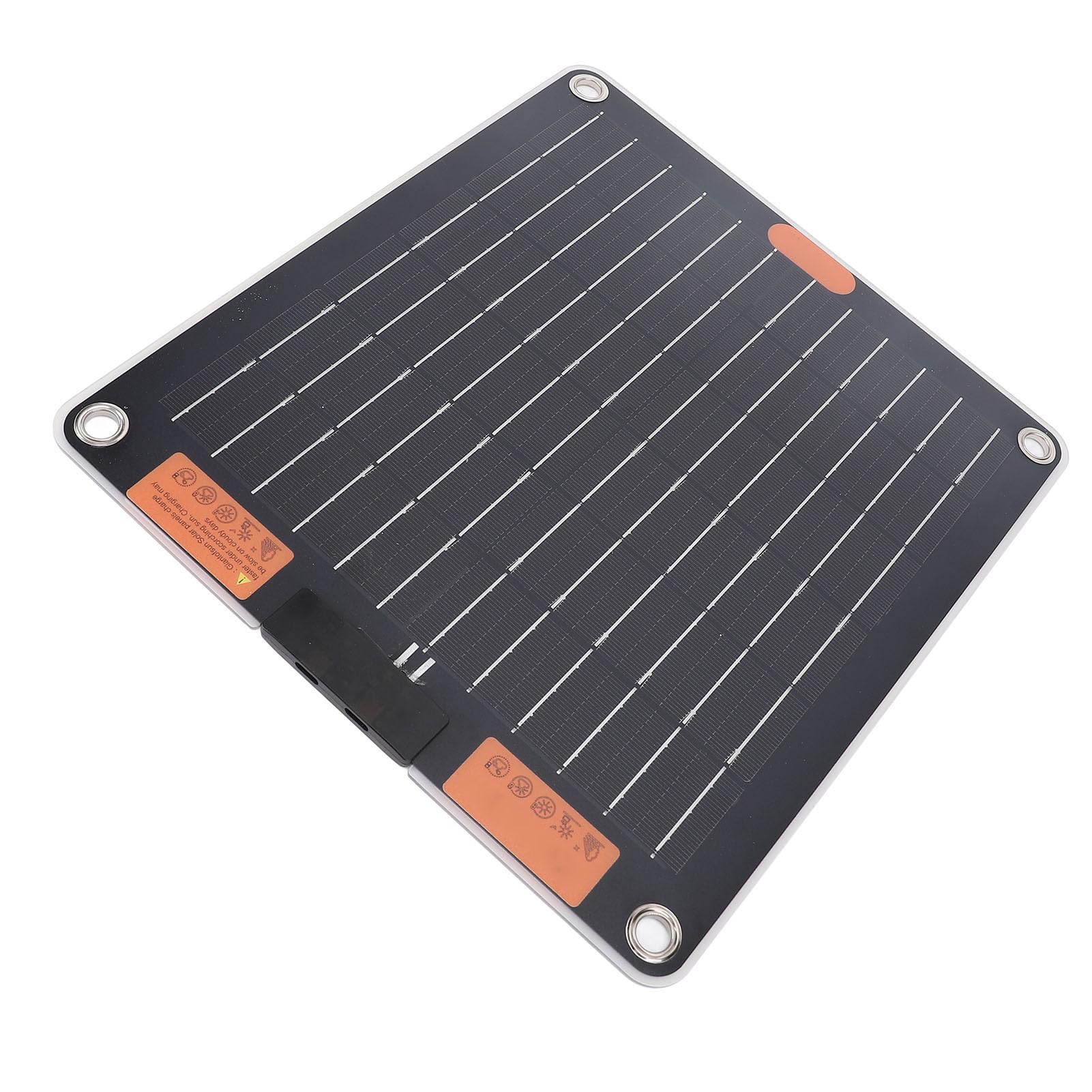 Rengue Caricabatterie Solare Portatile a Pannello Solare Bifacciale con Doppio Tipo C e Doppia USB 20W in Silicio Monocristallino Design Ultra Sottile per Viaggi, Campeggio, Uso Esterno