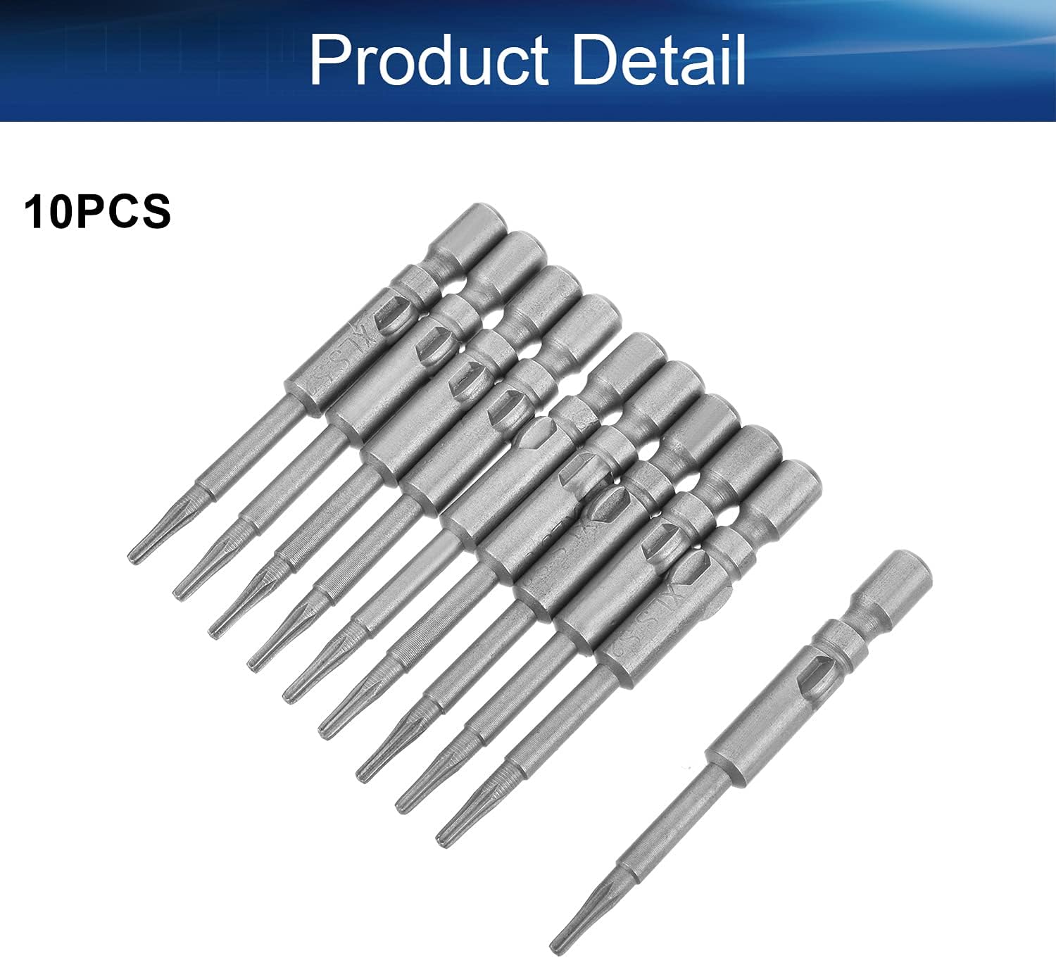 Auniwaig T4 Torx Screwdriver Bits, 4mm Round Shank S2 Alloy Steel Magnetic Screwdriver Bits 1.57-Inch Length for Screwriver, Power Drill 10PCS