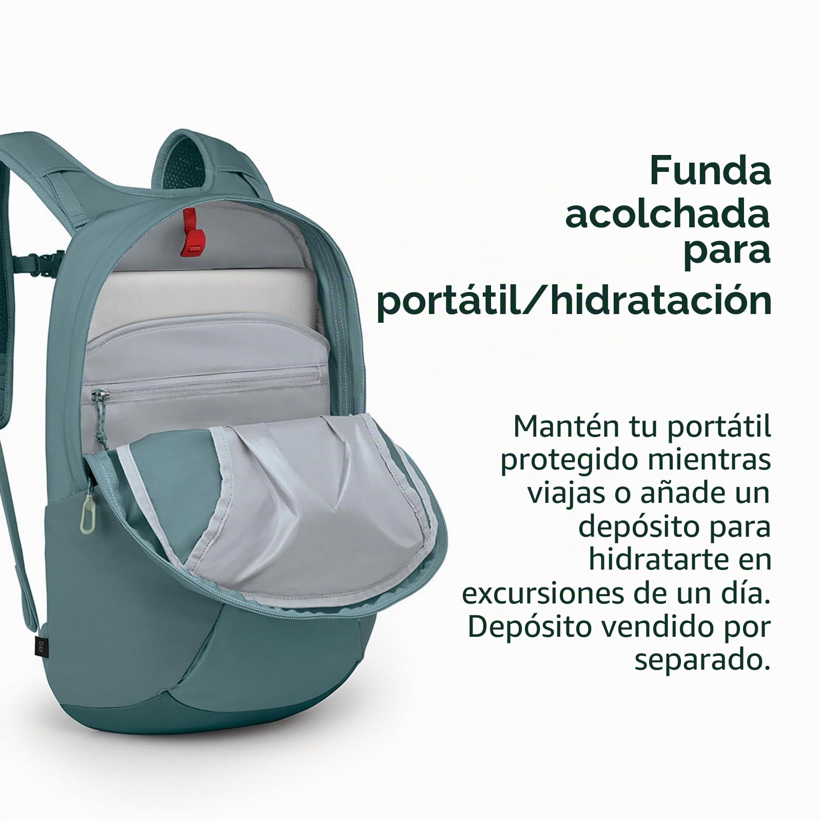 Osprey Farpoint Fairview Mochila de día para viaje, 15L, Graphite Purple