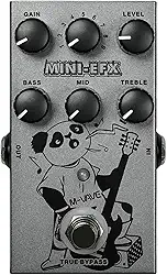 M-VAVE MINI-EFX Pedal de Efeitos Múltiplos para Guitarra Elétrica: 4 Overdrives, 4 Distorções, Boost, EQ de 3 Bandas, True Bypass e Design em Metal Compacto para Músicos