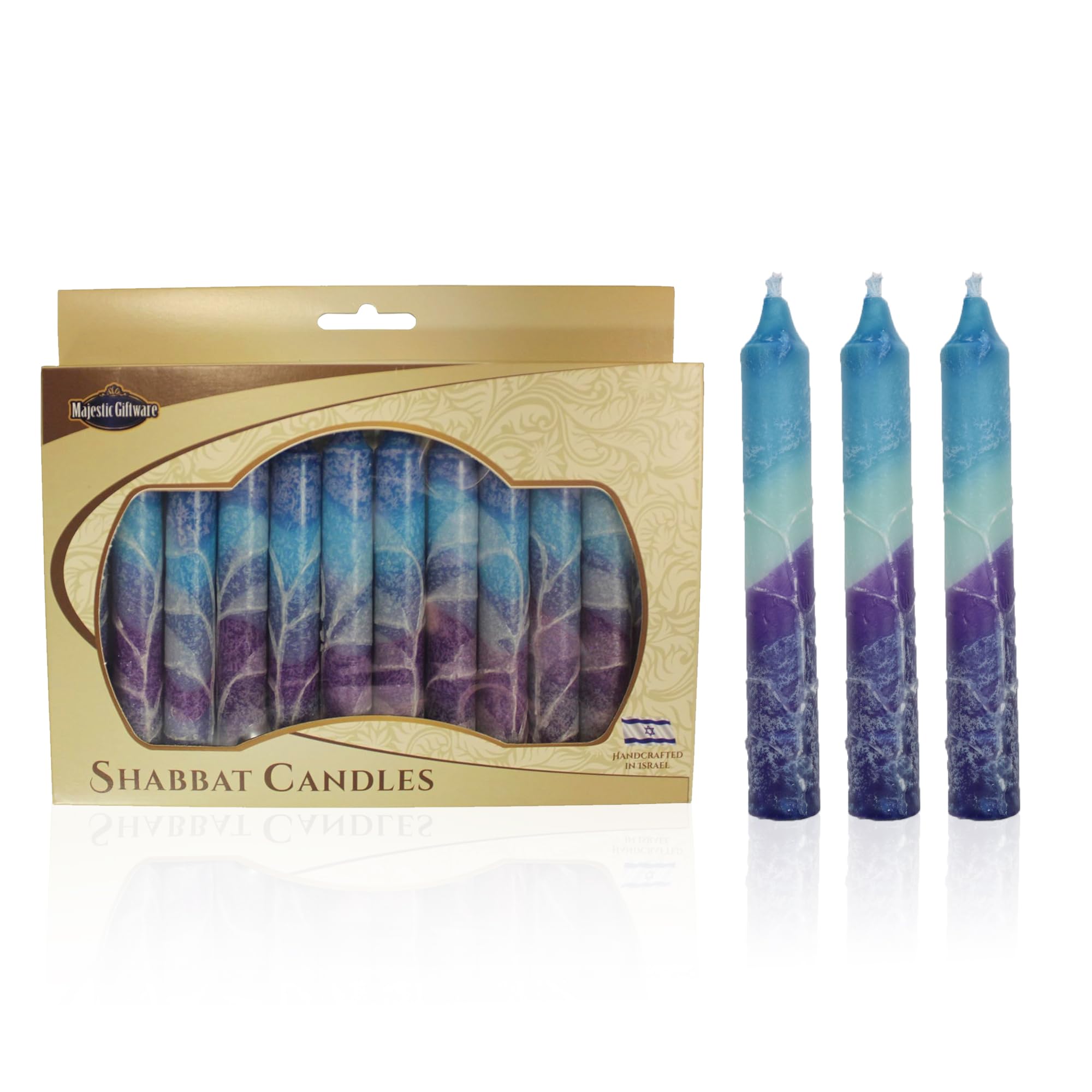 Majestic Giftware Shabbat Kerzen - Tropffrei, 14 Cm, 12 Stück Set