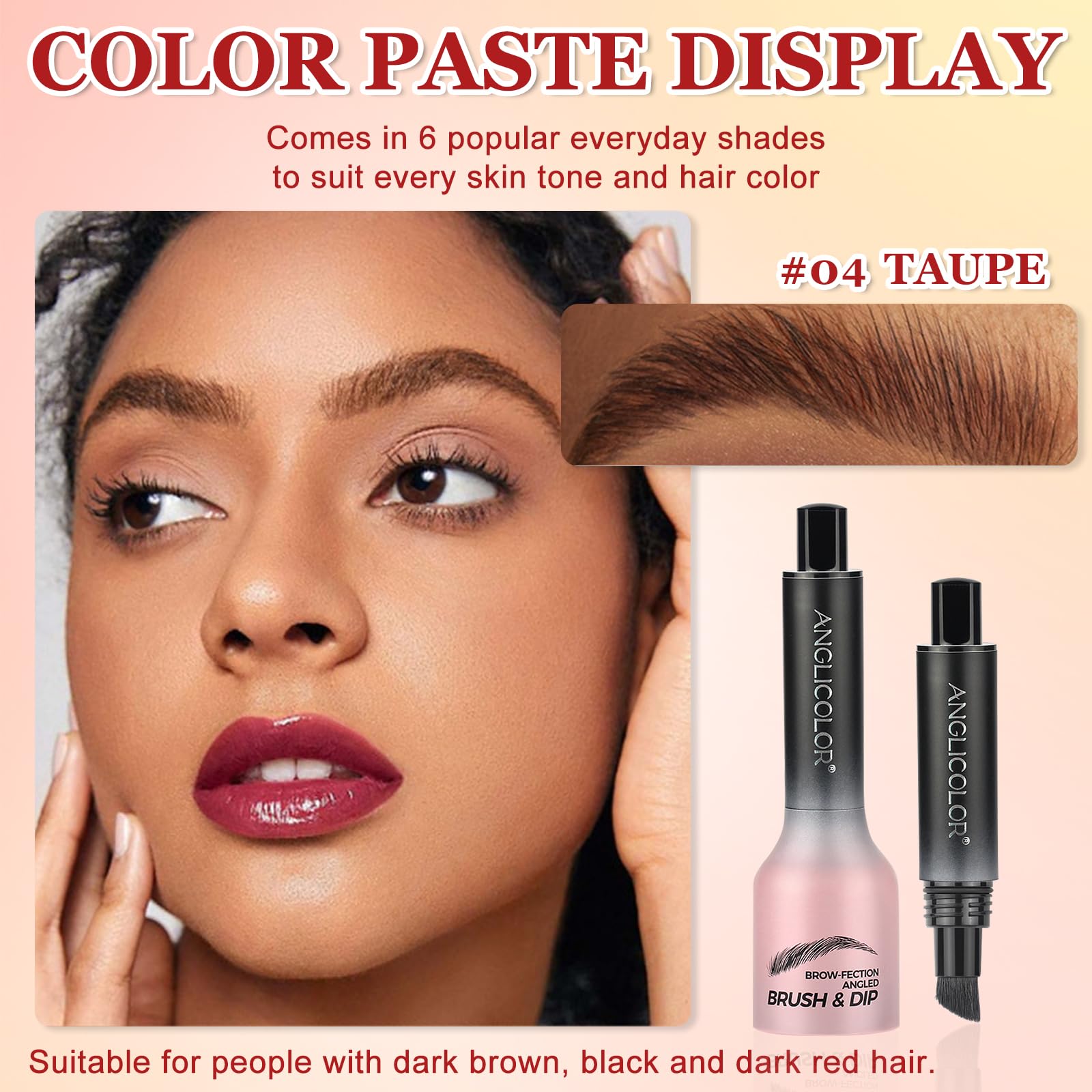 Upgraded Liquid Eyebrow Pen, Brow-Fection Angled Brush & Dip, Long Lasting Waterproof Brow Pencil - Image 2
