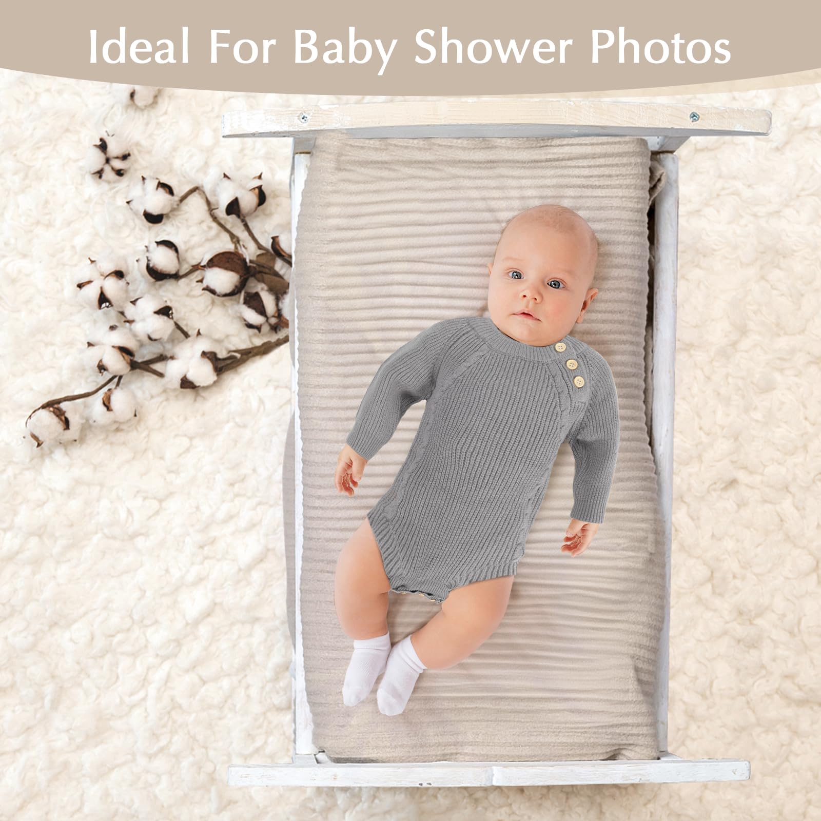 meloom Juego de regalo para bebé recién nacido, bohemio, género neutro, unisex, artículos esenciales, regalos de baby shower para nuevas mamás, regalos de bebé para niños, cesta de bebé
