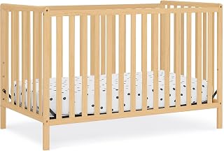Delta Children Heartland 4-in-1 Convertible Crib in Natural - JPMA Certified, Non-Toxic, Sustainable Wood for Growing Babies