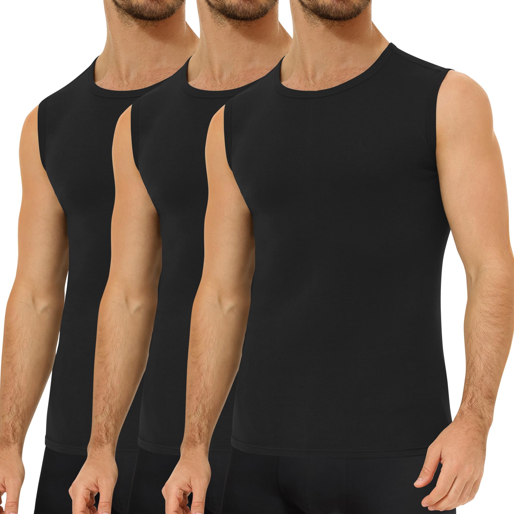 Falechay Pacco da 3 Canottiera Uomo 100% Cotone Canotta