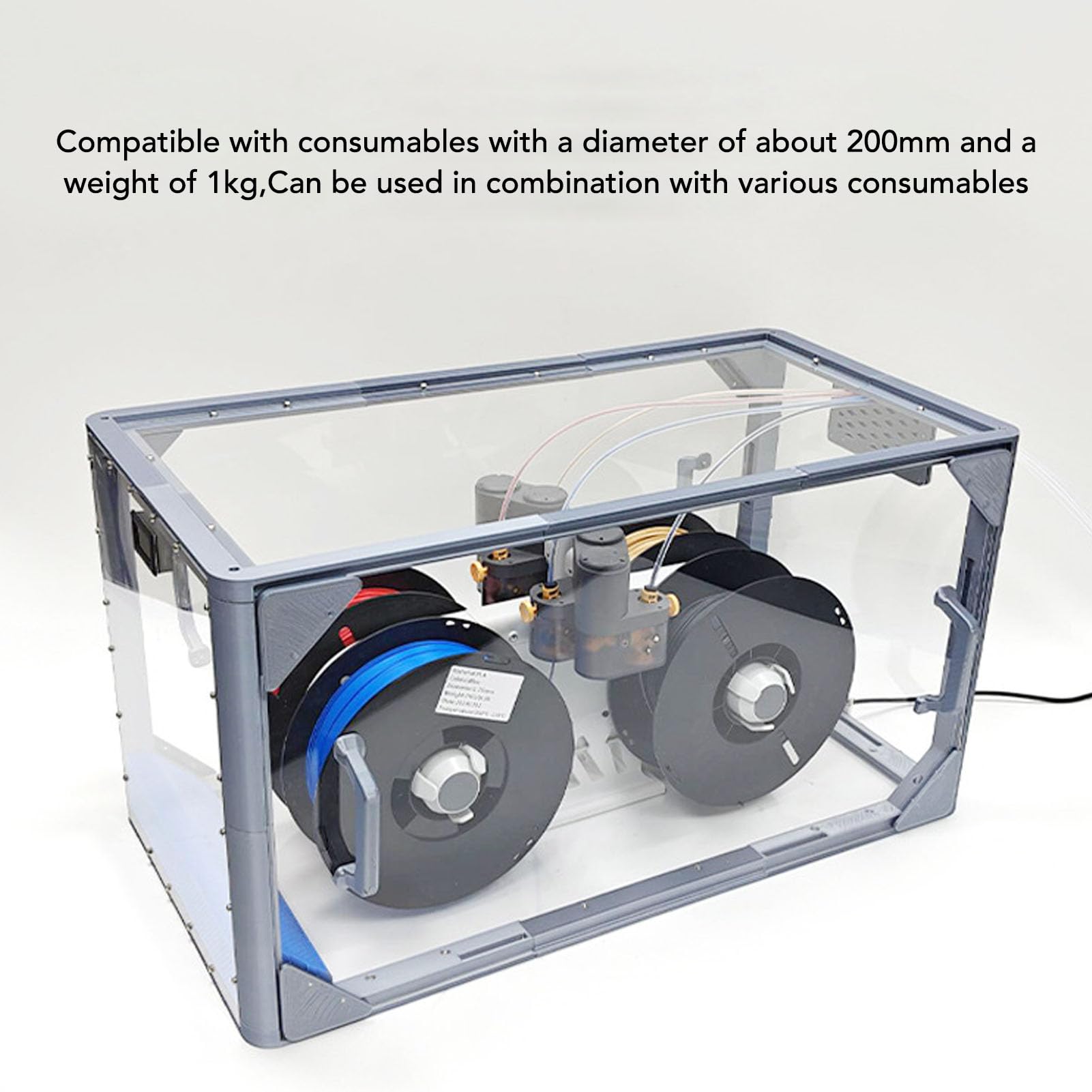 Eujgoov Carcasa Acrílica para Impresora 3D Compatible con PLA, ABS, PETG, PVA, EPA, Resistente Al Polvo y Al secado.