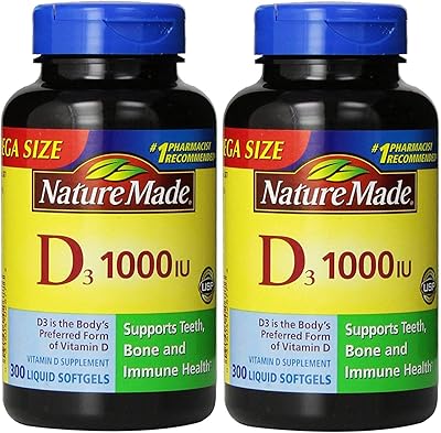 Nature Made Vitamin D3 1000 IU, 600 Softgels