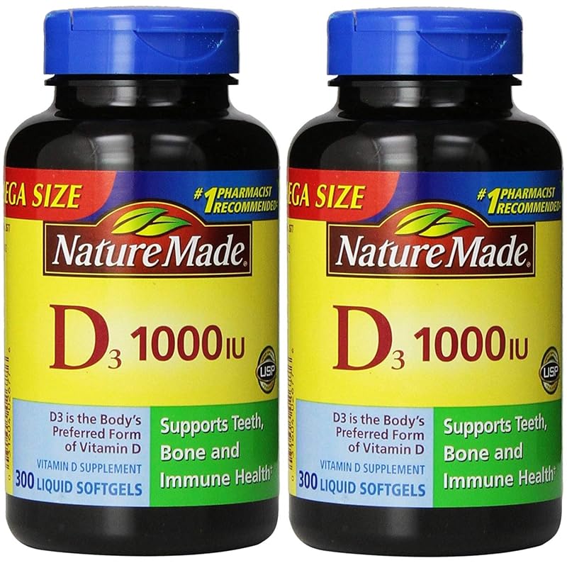 Nature Made Vitamina D3 1000 UI, 600 cápsulas softgel