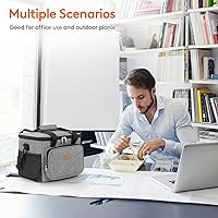 Vista 156 de Lifewit Bolsa de Almuerzo Mediana Aislada Caja de Almuerzo Hielera Suave Bolsa Refrigerante para Adultos Hombres Mujeres, Gris 12 Latas (9L)