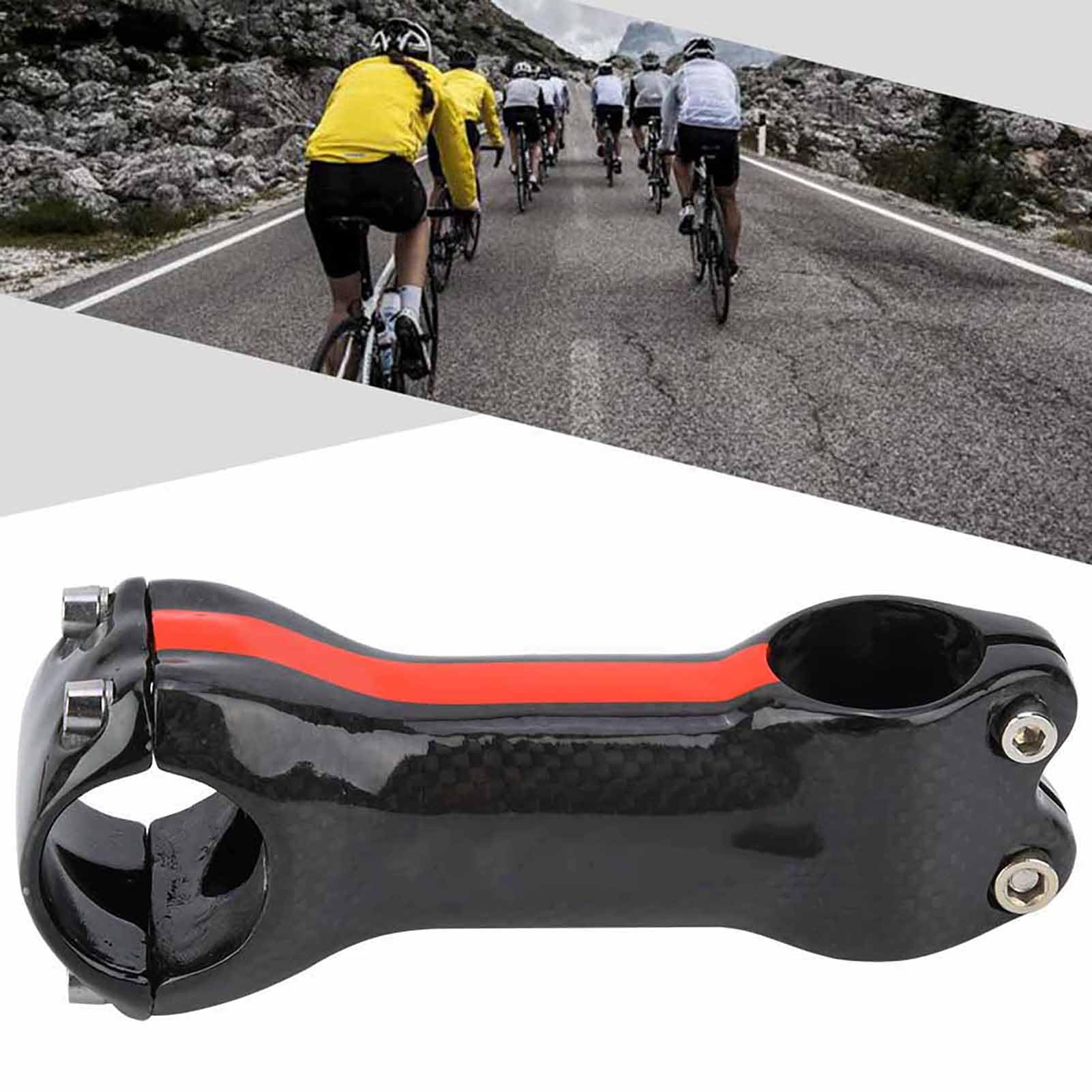 Wspornik roweru z włókna węglowego Lekki wspornik kierownicy roweru o wysokiej wytrzymałości do górskiego roweru szosowego Kierownica 31,8 mm Niebieski Zielony Czerwony 80 mm 90 (Czerwony 100*31,8 mm)