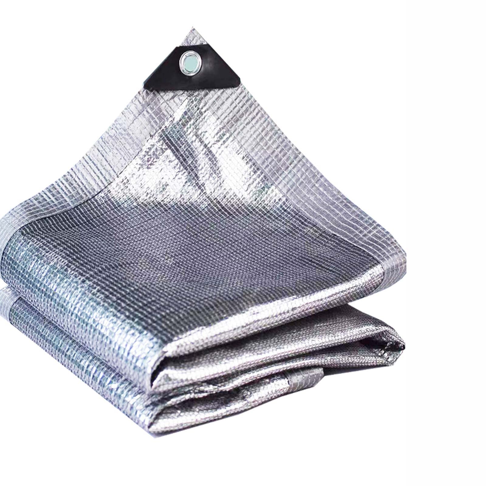 GLDYTVF Aluminet Shade Cloth with Grommets for Plant Cover Patio Canopy Garden Pergola Greenhouse 99% UV Block Sun Shade Net (Silver 3x9m)