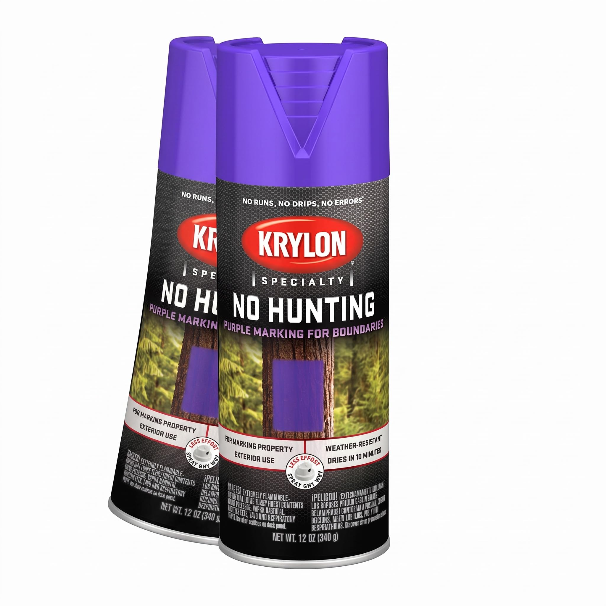 Krylon K02510777 Spray Paint, 12 Fl Oz (Pack of 2), No Hunting Purple, 12 Ounce