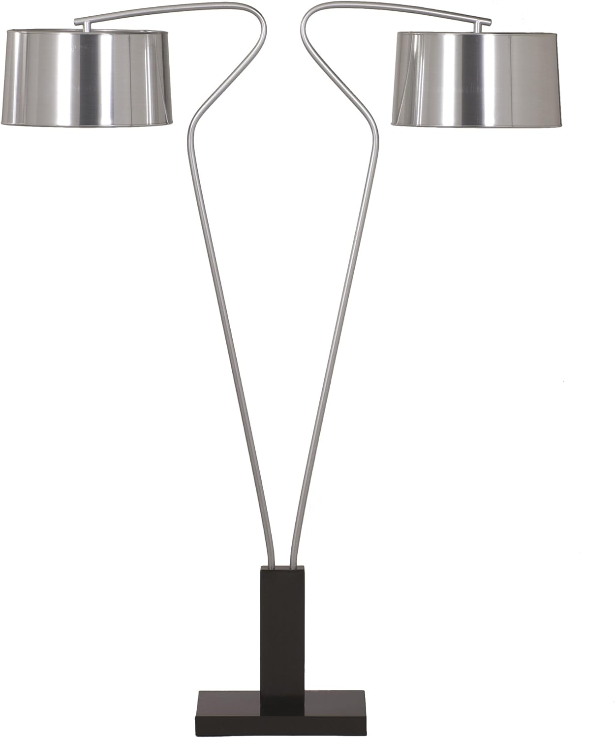 Ashley L412291 Poloma 2 Headed Silver and Metallic Black Floor Lamp