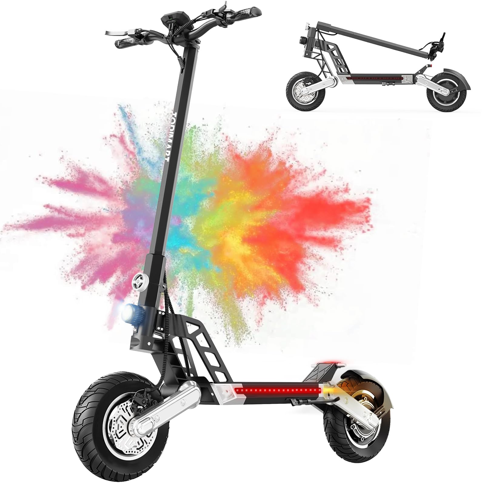 Monopattino Elettrico Adulto, 500W,Autonomia 55-90KM, 13AH/18.2AH Massimo 150 kg, Doppio Ammortizzatore e Freni Disco Anteriori Posteriori,Pneumatici 10 Pollici,E-Scooter Pieghevole