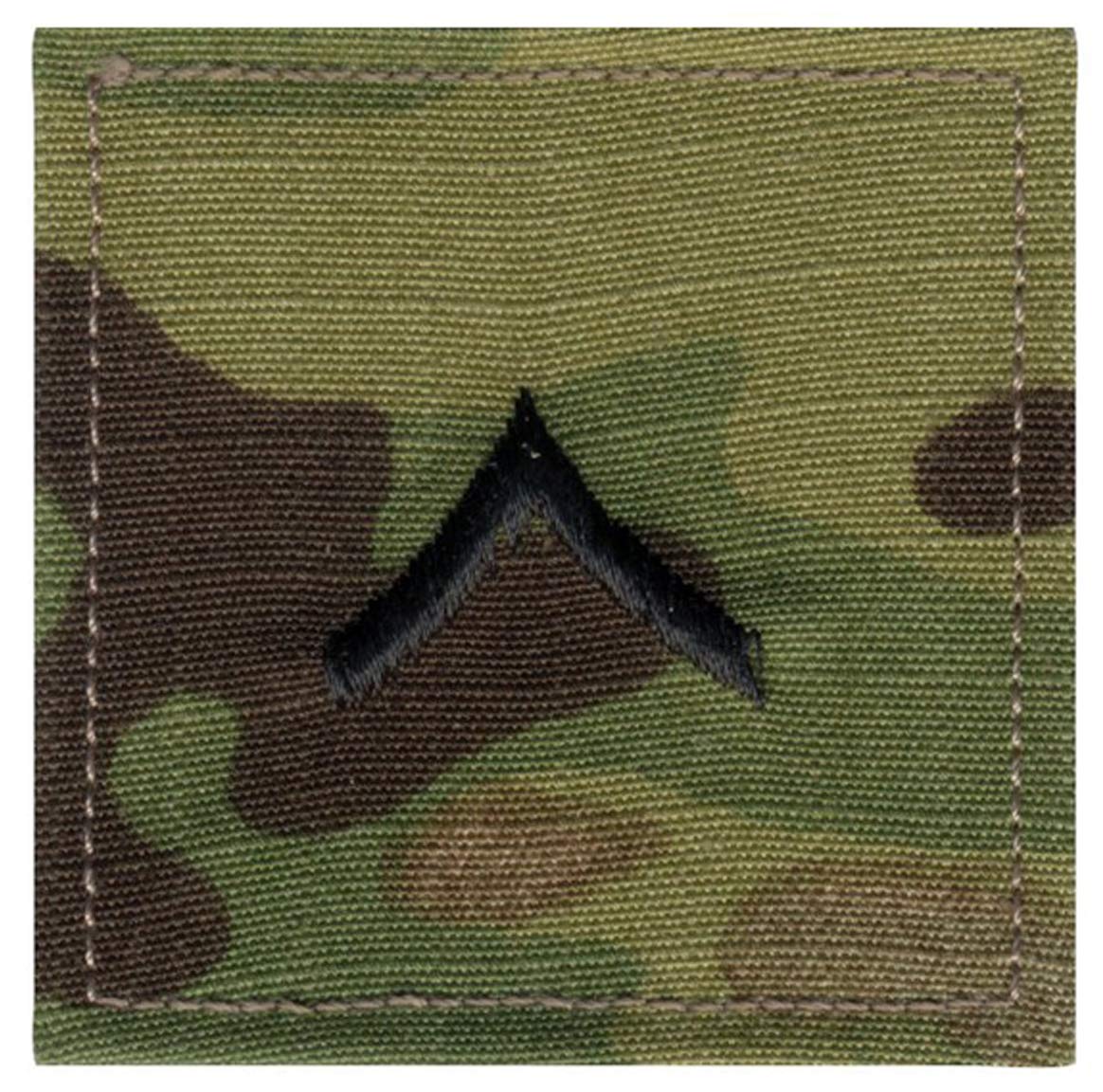 Écusson de grade militaire Private brodé en tissu Scorpion OCP