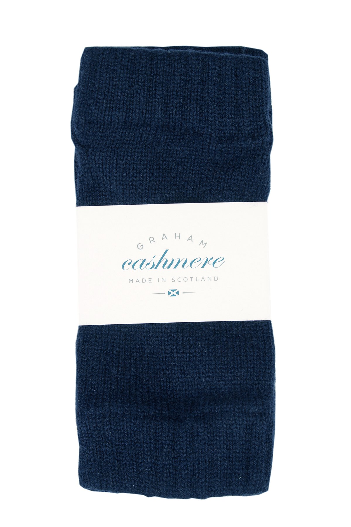 Graham Cashmere - Pure Cashmere Fingerless Wrist Warmers - Made in Scotland - Gift Boxed (Navy)(Size: One Size)