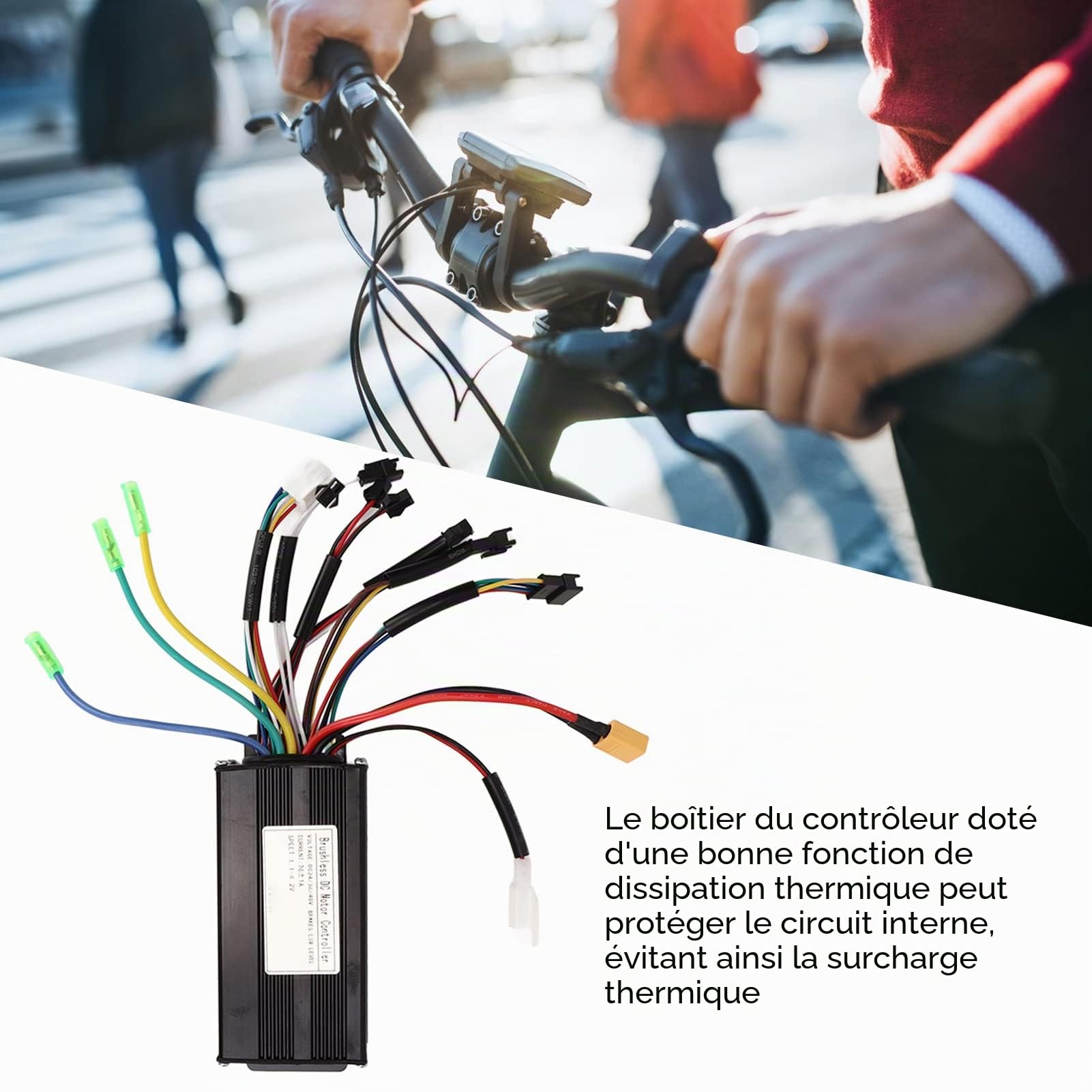 BuyWeek Kit de contrôleur de Moteur sans balais pour Scooter électrique KUGOO M4, 24V 36V 48V Scooter électrique Brushless Controller V889 LCD Display Meter Set