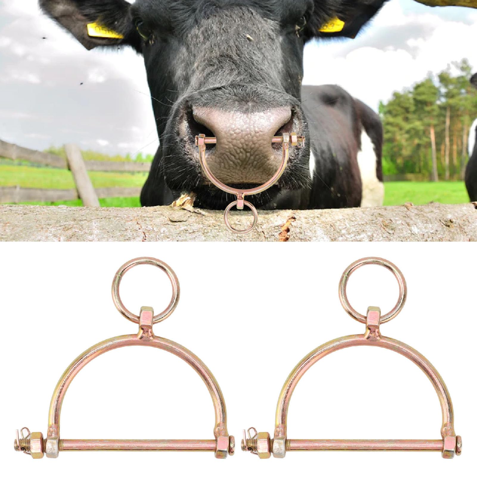 Pince à Nez Pour Bétail En Acier Inoxydable - Sans Poinçon, à Ressort - Petit Modèle