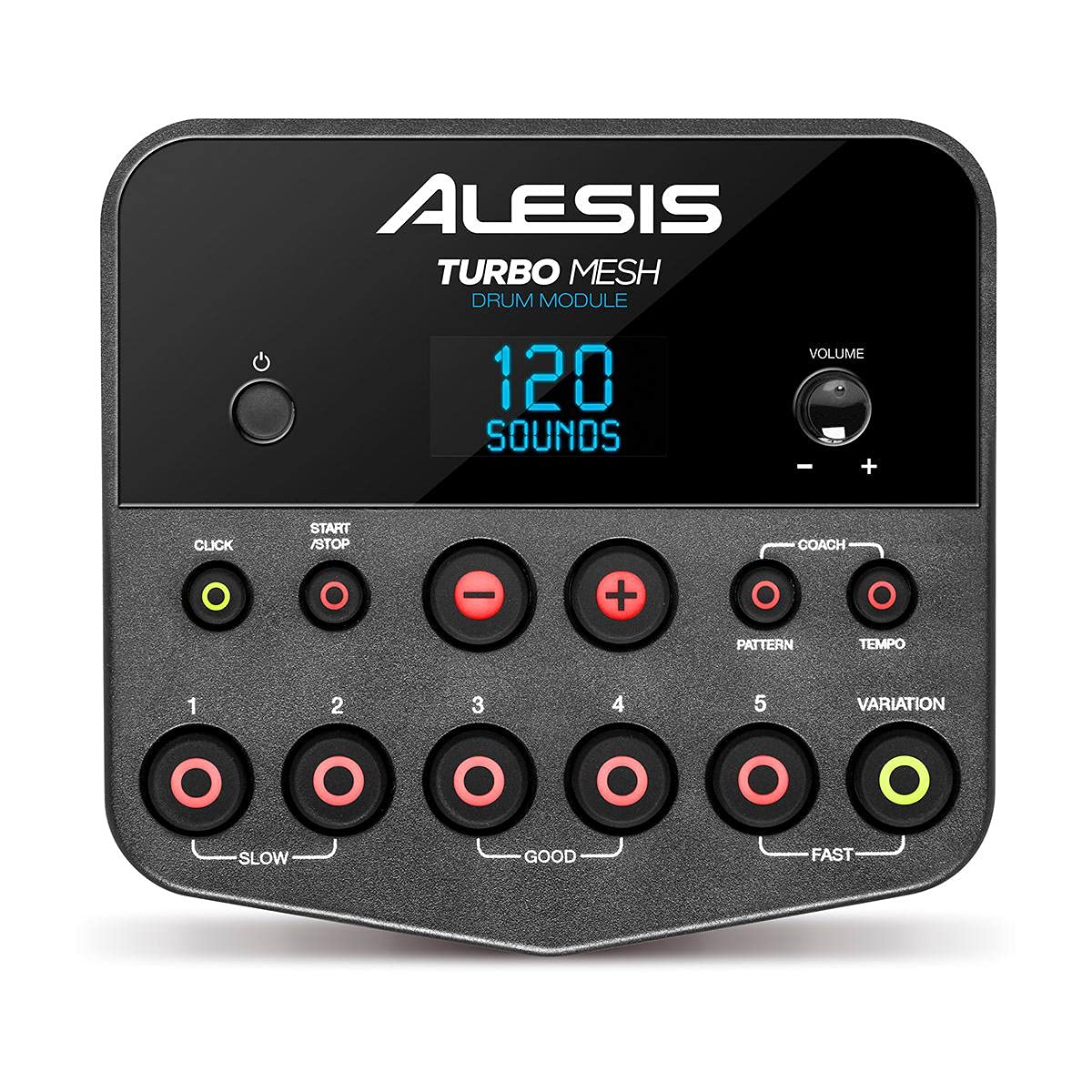 Alesis Turbo Mesh Kit - Batería electrónica (7 piezas, incluye cabezales de malla, baquetas, más de 100 sonidos y 30 canciones de acompañamiento)