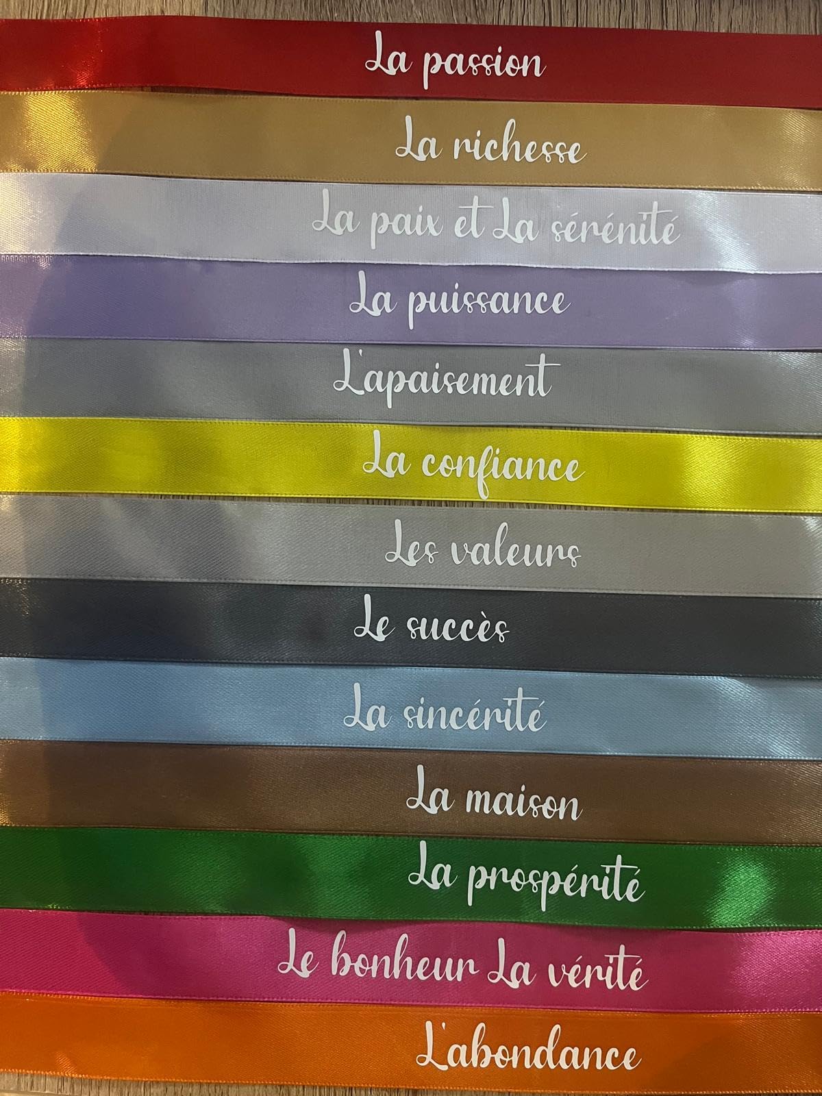 Rubans cérémonie laïque Romance MULTICOLORE