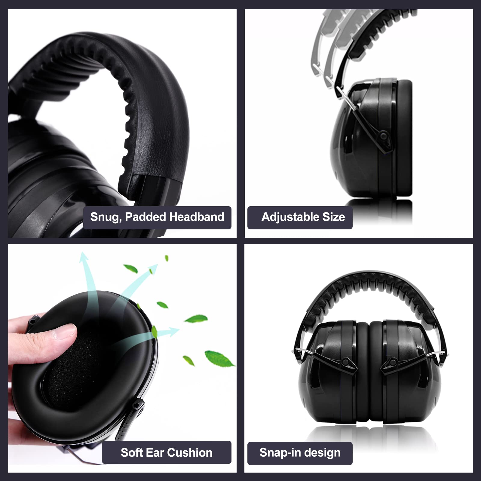 Orejeras de protección para los oídos, protección para los oídos, gafas de seguridad para armas, tapones para los oídos viene con funda protectora