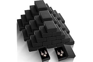 Batiyeer Black Cardboard Jewelry Gift Boxes