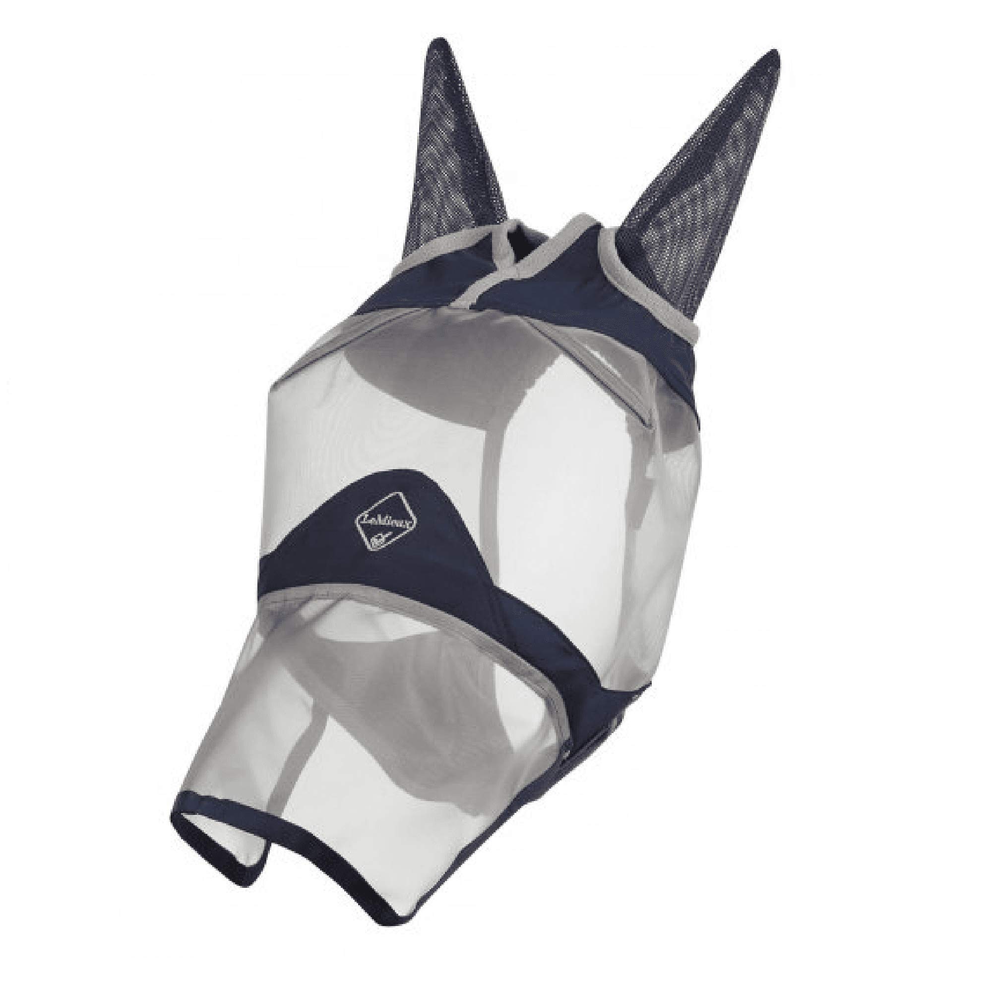 LeMieux Horse Armour Shield Fly Mask in Navy with Soft Bamboo Lining - UV Protective & Breathable Mesh - L
