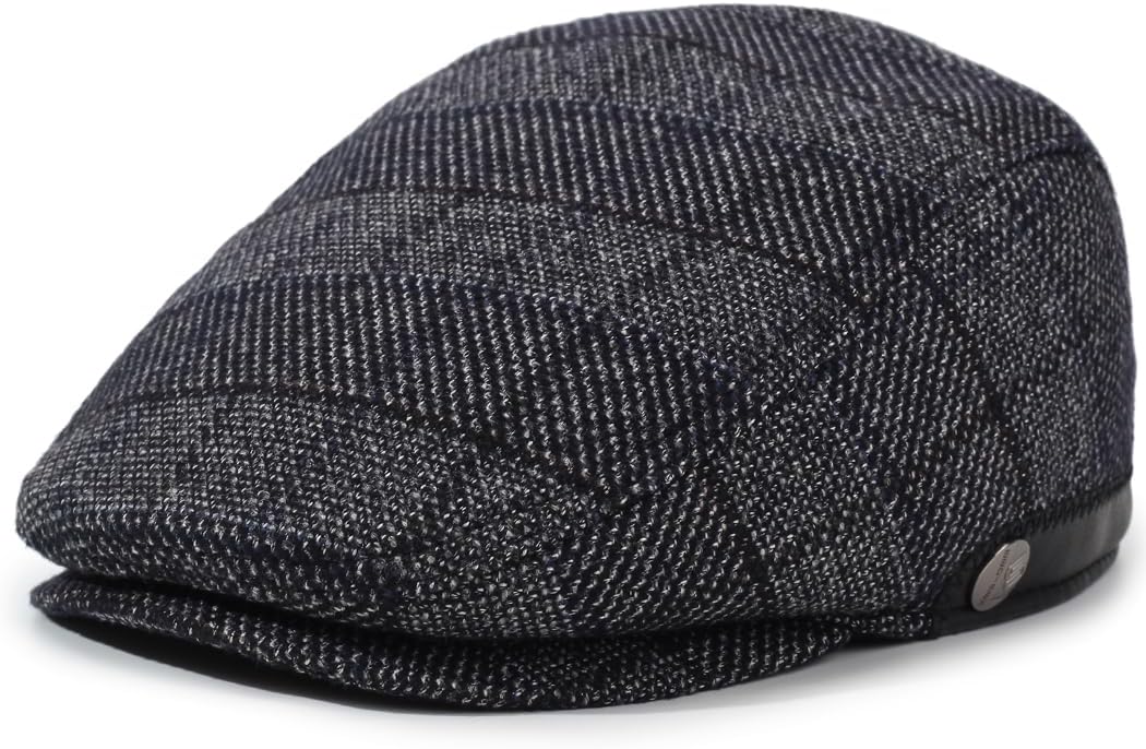 Men's Newsboy Hat with Earflaps Flat Ivy Cap Cabbie Driving Winter Hat - Image 2