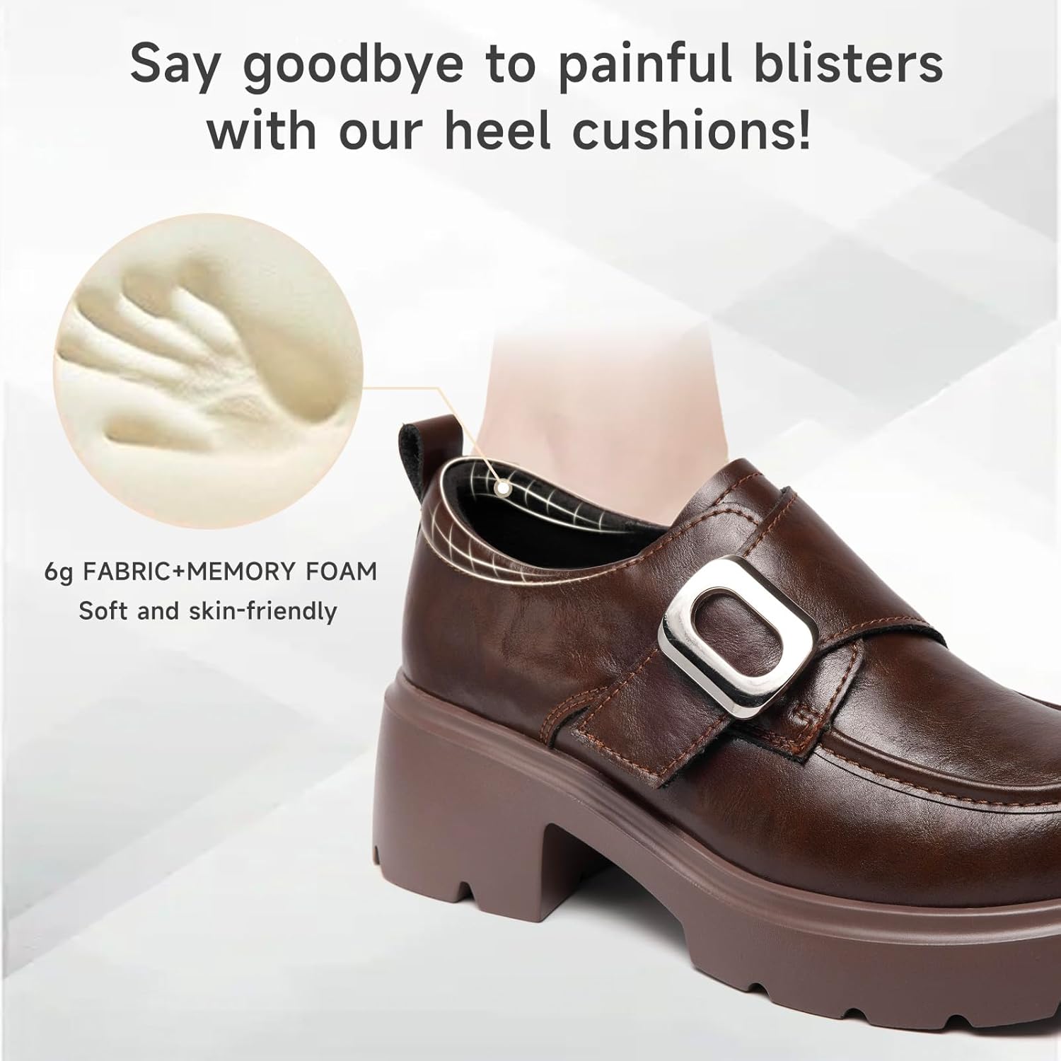 Loafers for Women Platform Chunky Loafers Hook and Loop Casual Dressy Shoes - Image 4