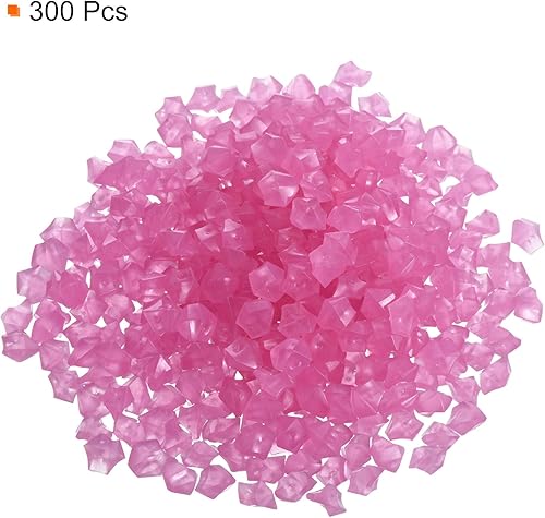 Miniatura 18 de MECCANIXITY 300 piedras brillantes de 8 a 0.394 in brillantes para decoración en la oscuridad, piedras luminosas, decoración de bricolaje naranja