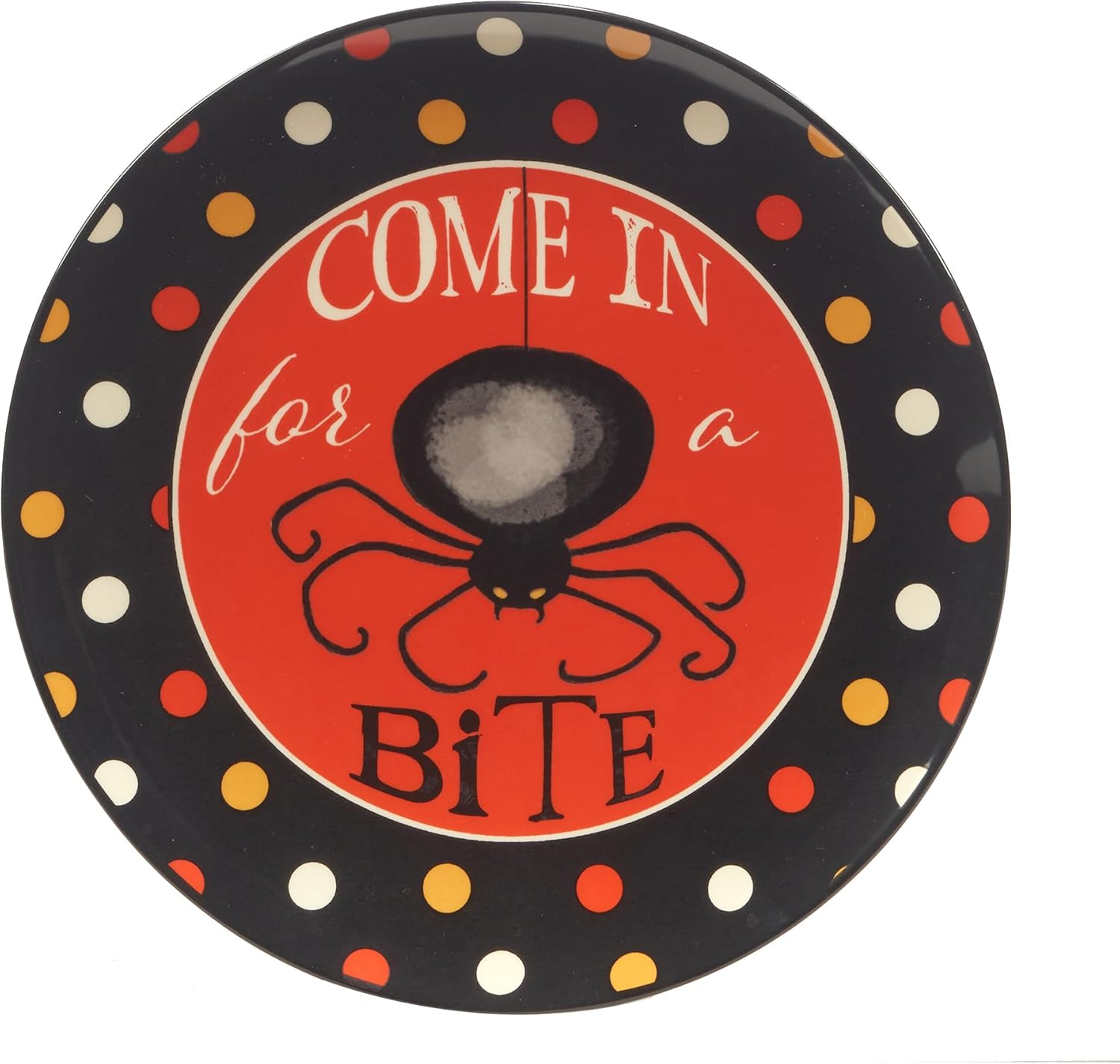 Certified International Spooky Halloween 8.75" Salad/Dessert Plate, Multicolor, Medium, Set of 4