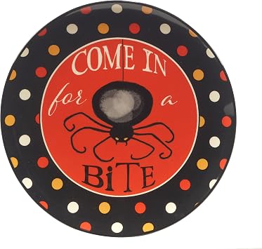 Certified International Spooky Halloween 8.75 Salad/Dessert Plate, Multicolor, Medium, Set of 4