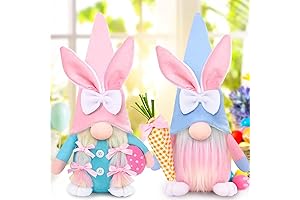 13-Inch Easter Gnome Decorations with Bunny and Eggs