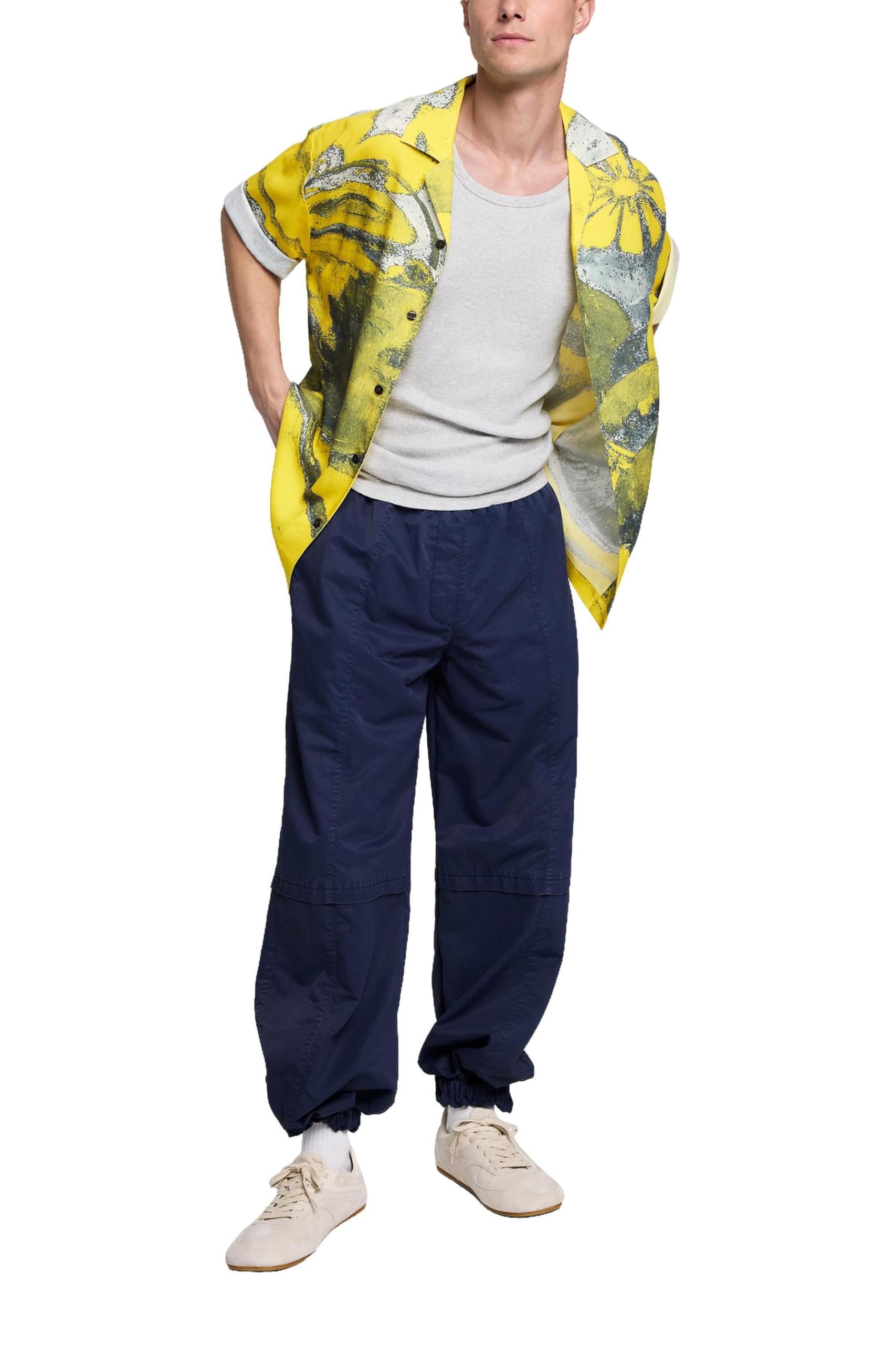 Desigual Cam_Yellow Gaug T-Shirt Uomo (Pacco da 1)
