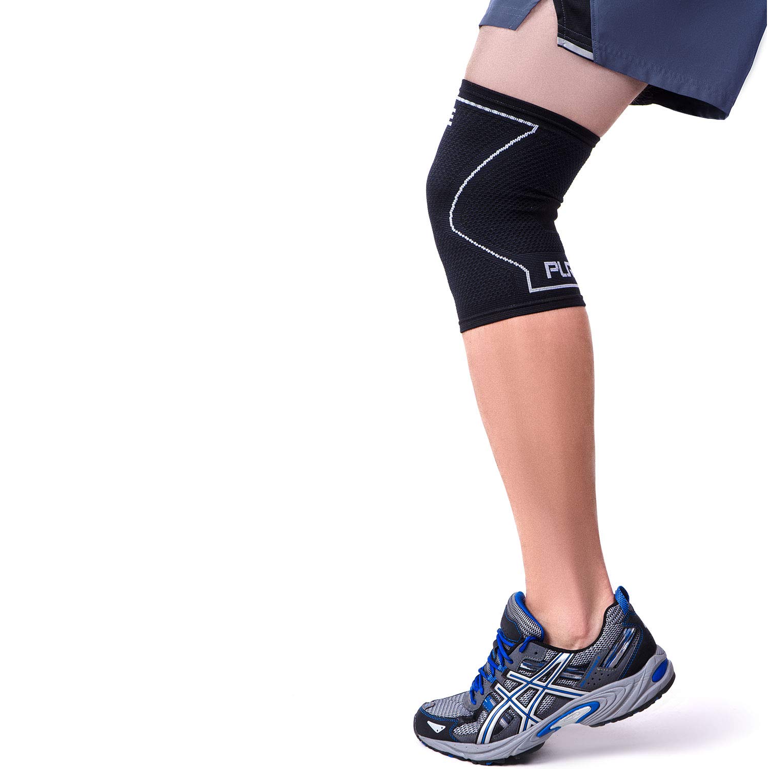 Manga rodillera de compresión – aliviar el dolor rodillera, recuperación funda para hombres y mujeres – Ideal para Running, levantamiento de peso, deportes, Negro