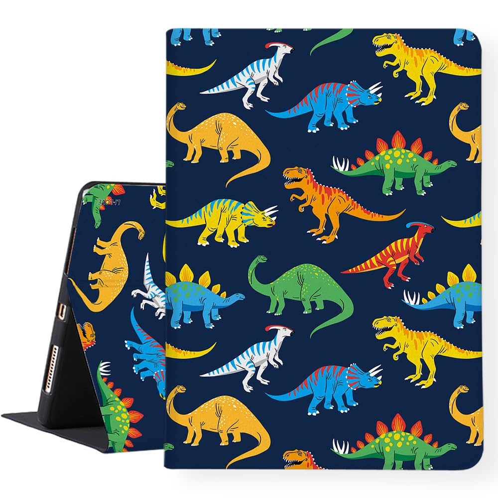 LI-LOVE Case for iPad A16 11 inch 2025 (11th Gen), iPad 10th Generation 10.9 inch 2022, Smart Auto Wake Sleep Dinosaur Soft TPU Folio Stand Cover