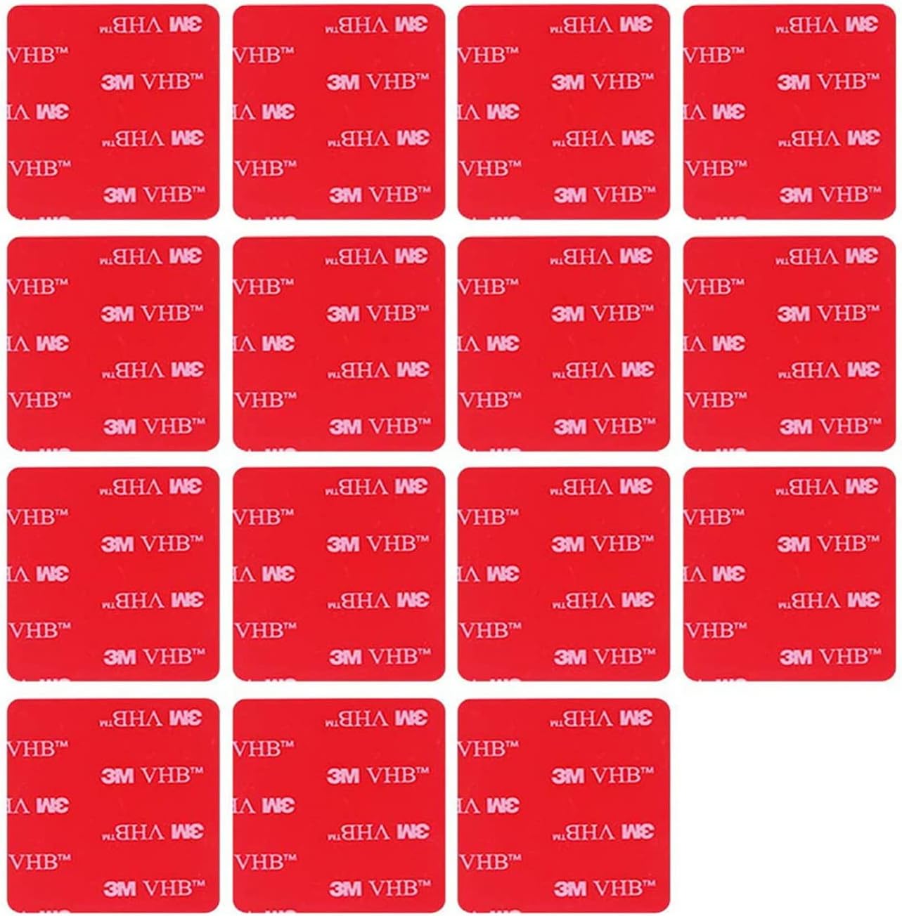 Double Sided Tape 2in x 2in 15pcs, 3M VHB Heavy Duty Mounting Tape Pad Sticker Strong Adhesive Tape Waterproof Foam Tape for Indoor and Out Door, Home Decoration, Car