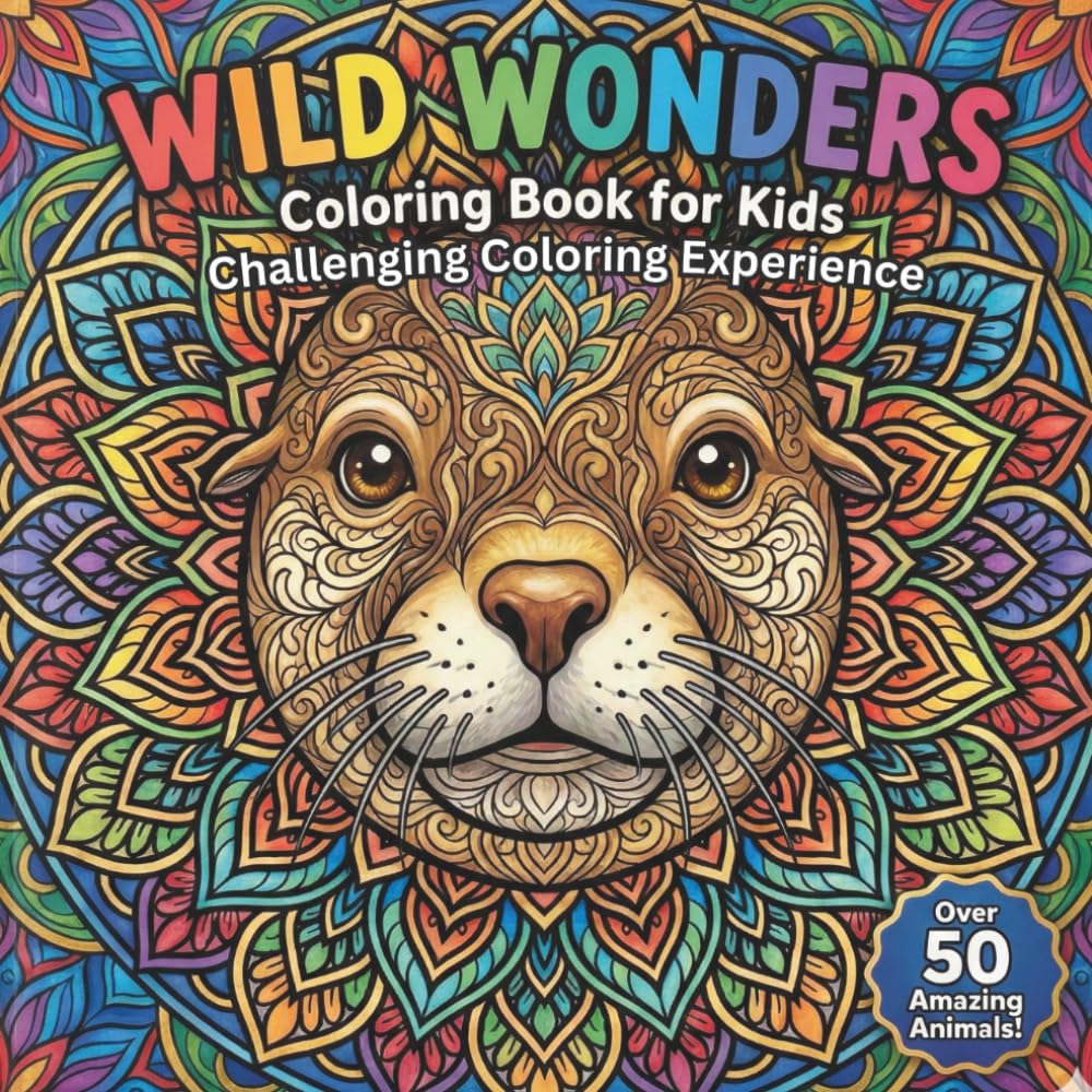 Wild Wonders: Mandala Style Animal: Dive Into a Truly Challenging and Creative Coloring Adventure for Kids