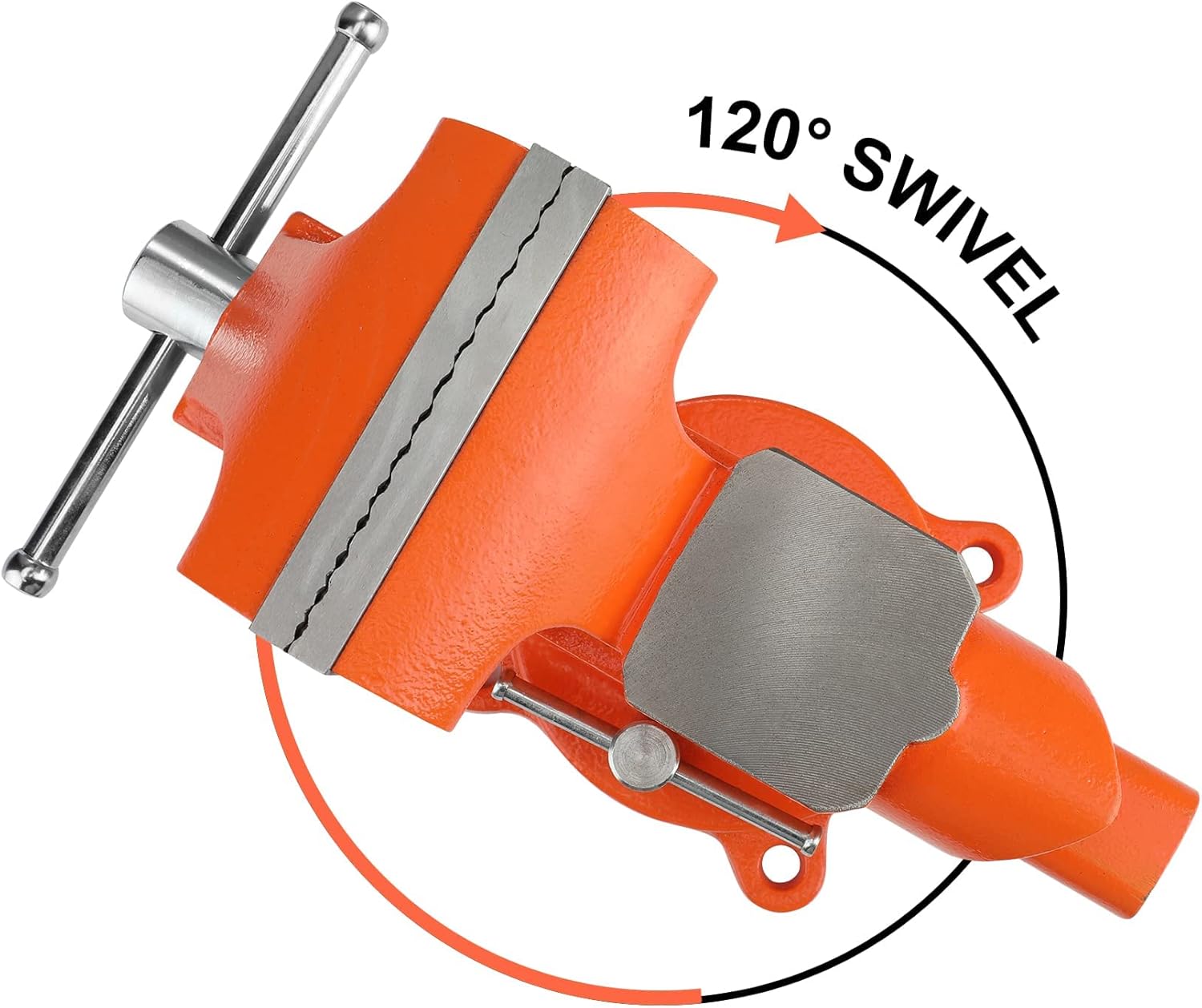 2 PONY Bench Vises, 5" Heavy-Duty Utility Combination Pipe Home Vise & Quick Release with 360 degree Swivel Base