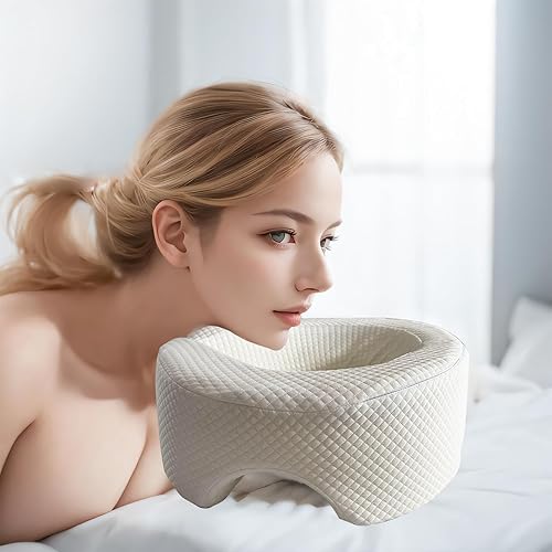 Miniatura 7 de Breathe Easy Almohada boca abajo  Cómoda almohada para dormir boca abajo  Almohada ajustable para reposacabezas  Ideal para apoyo contorneado