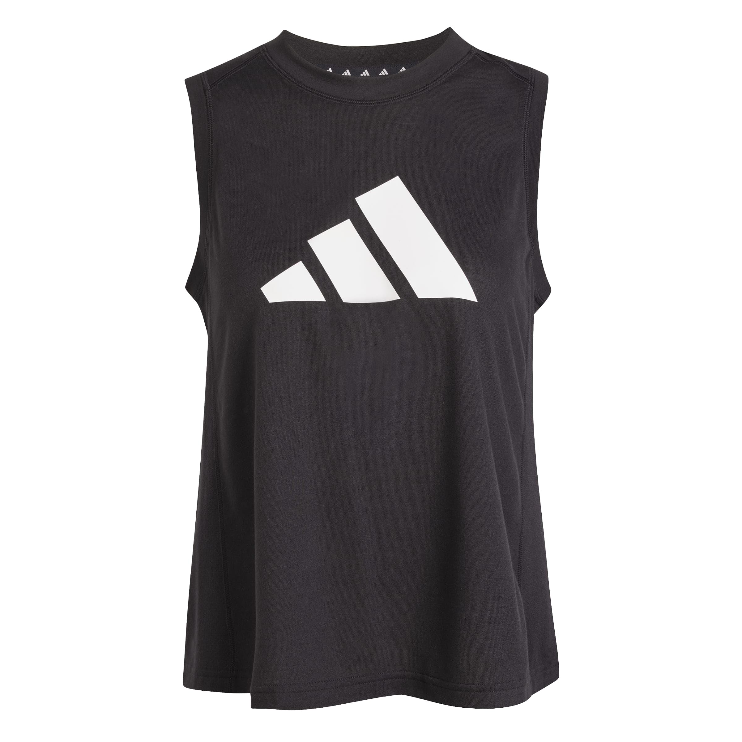 adidas Women's Train Essentials Big Performance Logo Training Tank Top, Black/White, XXL