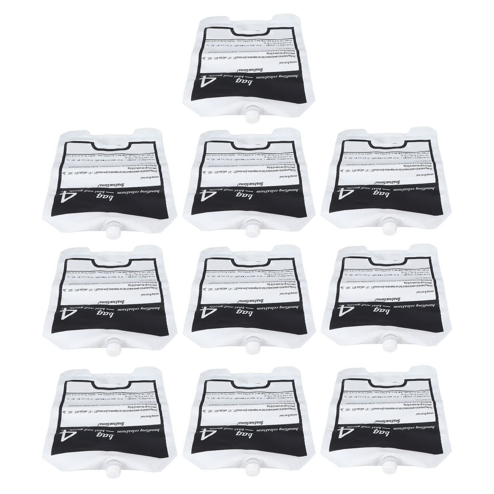 Lot de 10 sacs de collecte de colostrum, 4 L, interface en spirale, sac d'emballage professionnel de colostrum de veau, sac d'emballage de lait de mouton, collecteur de lait maternel pour fournitures