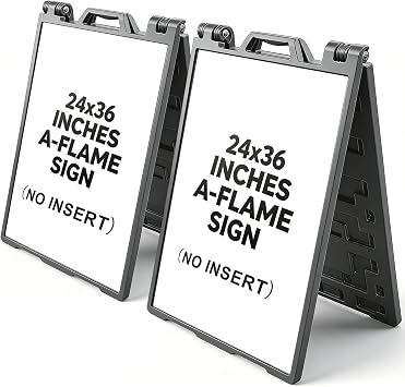 2-Pack A-Frame Sidewalk Sign, 24x36 Inch Sandwich Board