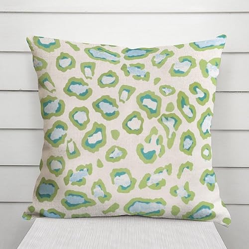 Vista 703 de ArogGeld Chinoiserie - Fundas de almohada escénicas asiáticas, estilo asiático, funda de almohada azul y verde Kelly, funda de cojín para decoración