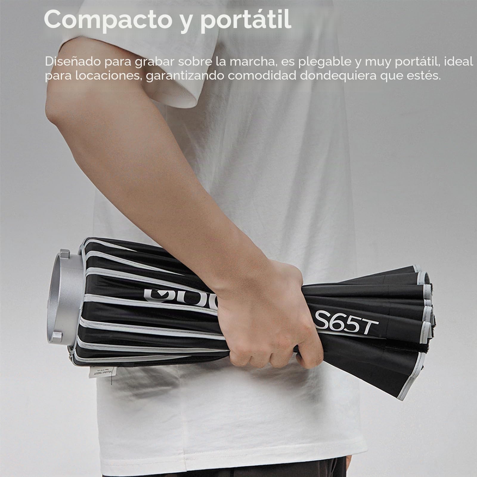 GODOX S65T 65cm Portátil Rápida Liberación Softbox con Panal Grid para Godox MS200-V MS300-V SK400II-V DP400III-V DP600III-V SL60W SL60IID SL60IIBi SL100D SL100Bi AD600BM VL150II VL300II