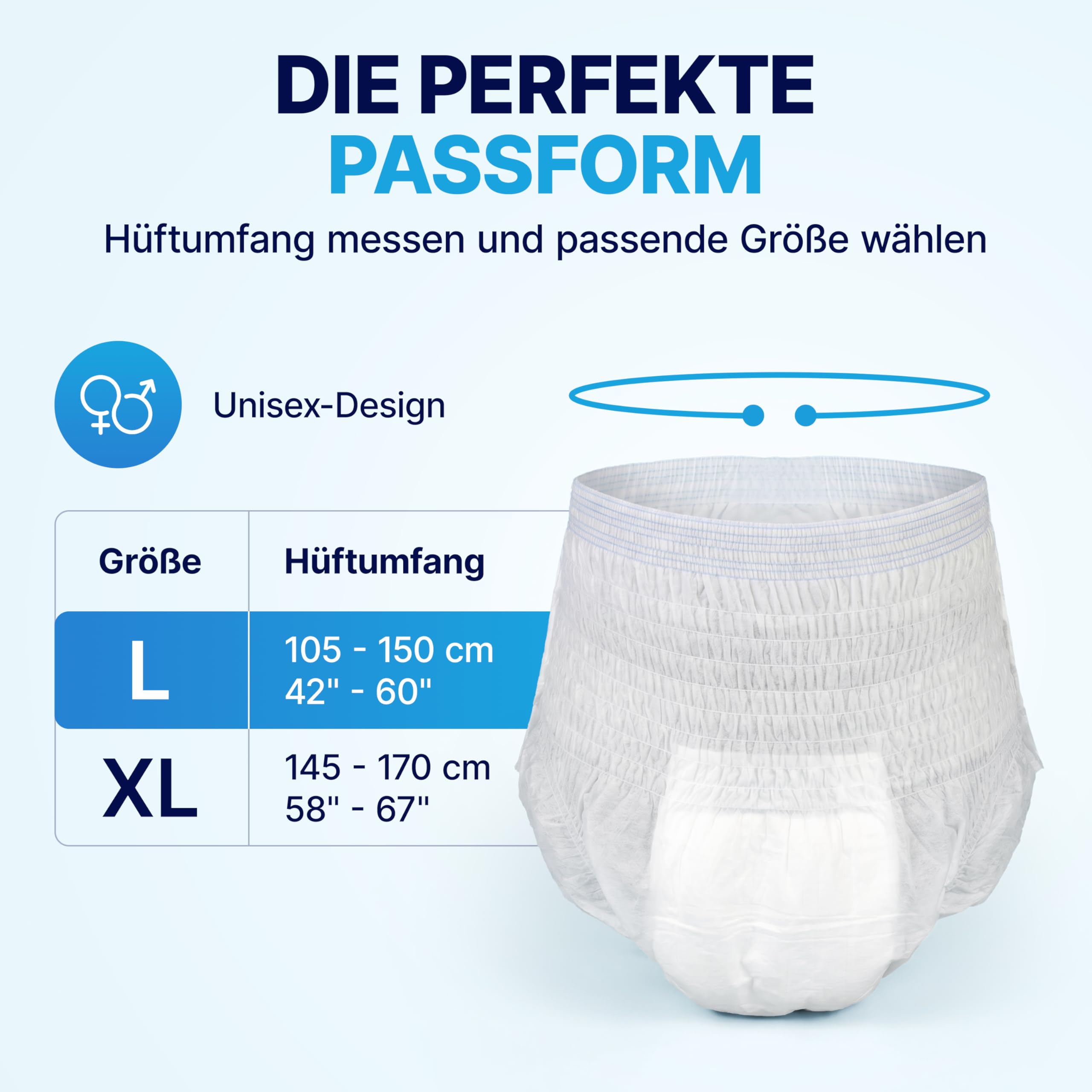 N-L-E Spodnie z nietrzymaniem moczu dla dorosłych XL, 80 sztuk, pieluchy do podciągania, moc ssania 1000 ml (XL - 80 sztuk)