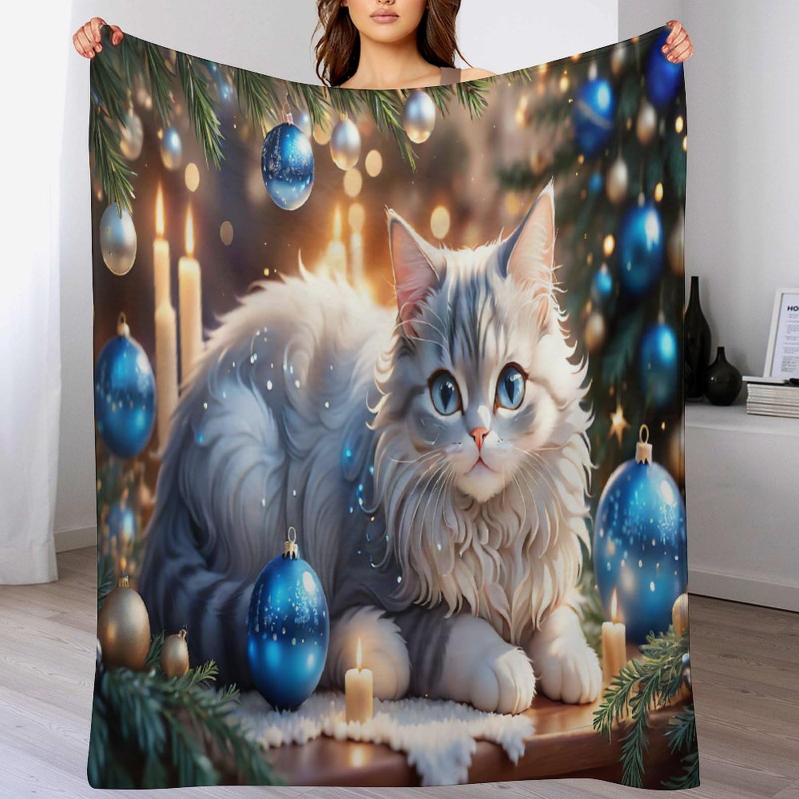 Manta de gato grande de 130x180 cm textil suave de sofa