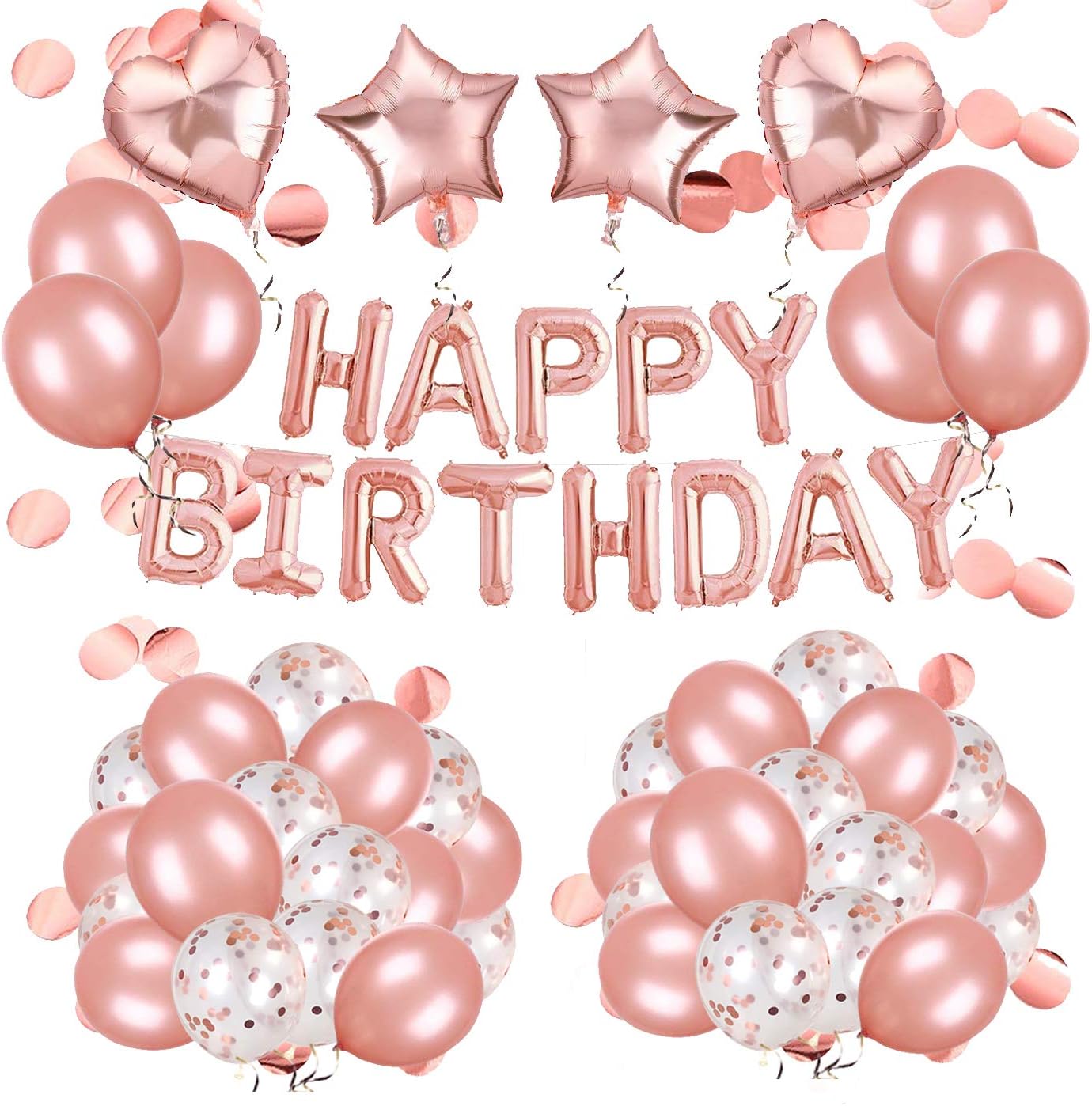 Rose gold birthday decoration